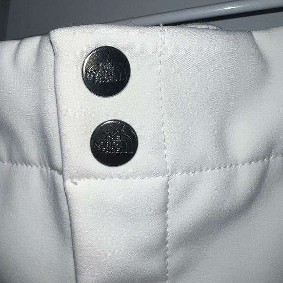 XL North Face White Fleece Snow Pants - Picture 3 of 5